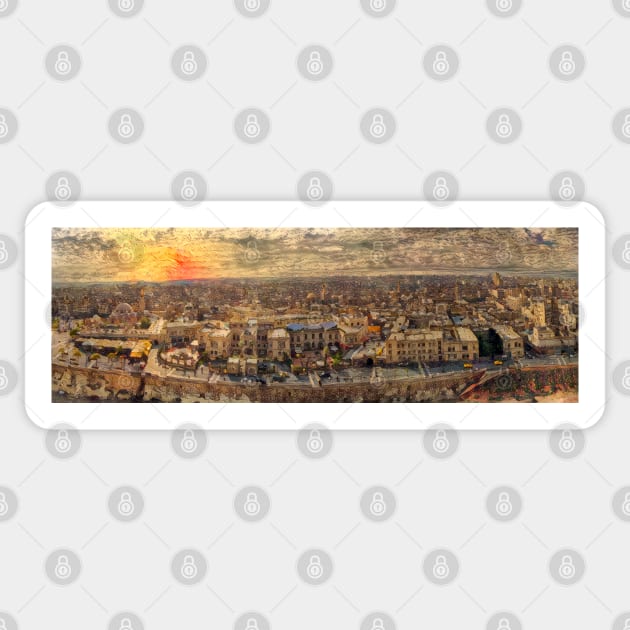 Aleppo Panorama (Cityscape) - Cortes Sticker by Homsalgia